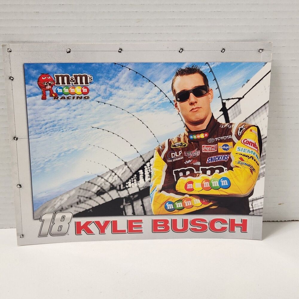 2008 KYLE BUSCH "M&M'S RACING JOE GIBBS" #18 NASCAR SPRINT CUP POSTCARD